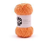 Pingouin - Pelote de Laine Pingo Raphia Like - Laine à Crocheter et à Tricoter - 100% POLYESTER - Aiguille n°6 - Couleur ORANGE