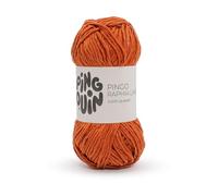 Pingouin - Pelote de Laine Pingo Raphia Like - Laine à Crocheter et à Tricoter - 100% POLYESTER - Aiguille n°6 - Couleur ORANGE