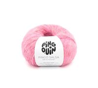 Pingouin - Pelote de Laine PINGO Salsa - Laine à Tricoter - 5% Laine,5% Viscose,38% Acrylique,52% Polyester Metallise - Aiguille n°6 - Couleur Rose Vif