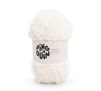 Pingouin - Pelote de Laine Pingo Sherpa - Laine à Crocheter et à Tricoter - 100% POLYESTER - Aiguille n°4 - Couleur BLANC