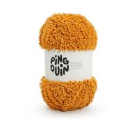 Pingouin - Pelote de Laine PINGO Sherpa - Laine à Tricoter - 100% Polyester - Aiguille n°4 - Couleur Curcuma