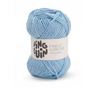 Pingouin - Pelote de Laine Pingo Sublime - Laine à Crocheter et à Tricoter - 100% POLYESTER - Aiguille n°3.5 - Couleur BLEU