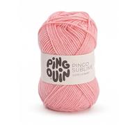 Pingouin - Pelote de Laine Pingo Sublime - Laine à Crocheter et à Tricoter - 100% POLYESTER - Aiguille n°3.5 - Couleur ROSE