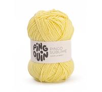 Pingouin - Pelote de Laine Pingo Sublime - Laine à Crocheter et à Tricoter - 100% POLYESTER - Aiguille n°3.5 - Couleur JAUNE