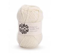 Pingouin - Pelote de Laine Pingo Sublime - Laine à Crocheter et à Tricoter - 100% POLYESTER - Aiguille n°3.5 - Couleur BLANC