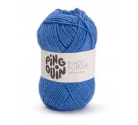 Pingouin - Pelote de Laine PINGO Sublime - Laine à Tricoter - 100% Polyester - Aiguille n°3.5 - Couleur Bleu Sport