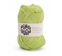 Pingouin - Pelote de Laine Pingo Sublime - Laine à Tricoter - 100% POLYESTER - Aiguille n°3.5 - Couleur VERT ACIDE