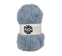 Pingouin Pingo Câlin - Pelote à Tricoter Mohair Bleu, Yarn, 180 yards, Aiguilles 3.75mm, Oeko-Tex
