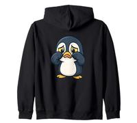 Pingouin pleurant Dessin animé drôle Mignon Larmes de cocodile Sweat à Capuche