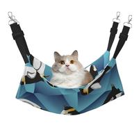 Pingouin polygone Abstrait,Hamac Suspendu pour Chat, lit Suspendu Doux Double Face pour Petits Chiens,M