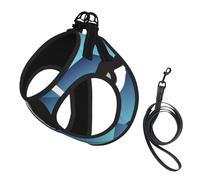 Pingouin polygone Abstrait,Harnais pour Animaux de Compagnie, Harnais réfléchissant réglable pour Chien,M