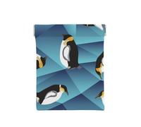 Pingouin polygone Abstrait, Sac de Rangement pour Femmes, Portefeuille supérieur à Presser, Petit Porte-Monnaie, Pochette de Changement