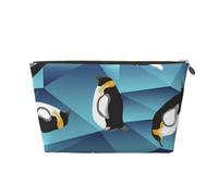 Pingouin polygone Abstrait, Trousse de Maquillage Trousse à cosmétiques Trousse de Toilette de Voyage Portable Pochette de Toilette