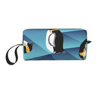 Pingouin polygone Abstrait, Trousse de Maquillage Trousse à cosmétiques Trousse de Toilette de Voyage Portable Pochette de Maquillage