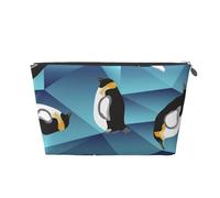 Pingouin polygone Abstrait, Trousse de Toilette Trousse de Maquillage Sac à cosmétiques Trousse de Toilette de Voyage Portable
