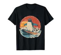 Pingouin Portant des Lunettes de Soleil Motif océan Pingouin Amoureux des Animaux T-Shirt