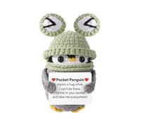 Pingouin positif drôle, pingouin de soutien émotionnel - Jouet créatif d'énergie positive qui anime avec carte d'encouragement - avec chapeau pour décoration de la maison, stimulation pour amis