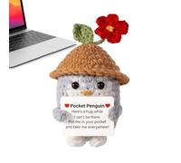 Pingouin positif drôle, pingouin de soutien émotionnel | Pingouin à collectionner à énergie positive avec carte d’encouragement - Jouet petit et mignon, portant une à chapeau pour la décoration