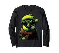 Pingouin Punk avec Lunettes de Soleil Chapeau de Père Noël Rocker Manche Longue