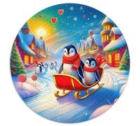 Pingouin Puzzle 1000 Pièces Adultes Et Enfants Dès 14 Ans Scène hivernale Pièces Parfaitement Assorties Jouets De Jeu Stimulants Détente Collection 1000pcs (67.5x67.5cm)
