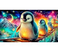 Pingouin Puzzle 1000 pièces Cadeau Unique Jeu éducatif défi Jouet de qualité supérieure Peinture Art pour Adultes et Enfants à partir de 12 Ans 38x52cm/1000pcs