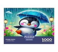 Pingouin Puzzle 1000 Pieces Cadeau Unique Jeu Éduchatif Challenge Toy À De Qualité Supérieure Peinture Art pour Adultes Et Enfants À Partir De 14 Ans 70x50cm/1000pcs