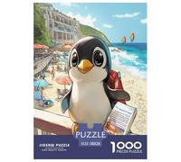 Pingouin Puzzle 1000 Pieces Cadeau Unique Jeu Éduchatif Challenge Toy À De Qualité Supérieure Peinture Art pour Adultes Et Enfants À Partir De 14 Ans 38x26cm/1000pcs