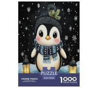 Pingouin Puzzle 1000 Pieces Cadeau Unique Jeu Éduchatif Défi Jouet À De Qualité Supérieure Peinture Art pour Adultes Et Enfants À Partir De 14 Ans 70x50cm/1000pcs