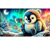 Pingouin Puzzle 1000 pièces Educa Cadeau Unique De l'art Décoration Jeu éducatif Challenge Toy pour Adultes & Enfants des 14 Ans 38x52cm/1000pcs