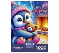 Pingouin, Puzzle De 1000 Pièces, Activité Cérébrale Immersive Améliorant Observation Raisonnement Et Endurance, Moment Agréable pour Se Détendre Ou Se Challenger, Adapté Aux 12 Ans Et Plus, 52x38cm/1