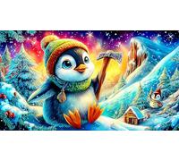 Pingouin Puzzle de 1000 pièces Carton 100% recyclé Jeux de Puzzles stimulants 38x26cm/1000pcs