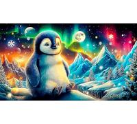 Pingouin Puzzles 1000 pièces Cadeau Unique Jeu éducatif Challenge Toy de qualité supérieure Peinture Art pour Adultes et Enfants 38x52cm/1000pcs