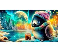 Pingouin Puzzles 1000 Pieces Cadeau Unique Jeu éducatif Challenge Toy de qualité supérieure Peinture Art pour Adultes et Enfants à partir de 14 Ans 38x52cm/1000pcs