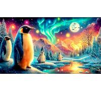 Pingouin Puzzles 1000 Pieces Cadeau Unique Jeu éducatif défi Jouet de qualité supérieure Peinture Art pour Adultes et Enfants à partir de 12 Ans 38x52cm/1000pcs