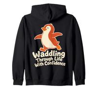 Pingouin Qui se dadonne dans la Vie avec Confiance Sweat à Capuche