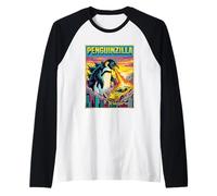 Pingouin rétro pour Couples, épouse, Maman, Papa, drôle Manche Raglan