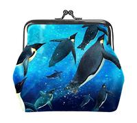 Pingouin Sea World Coin Purses Wallets Vintage Pouch Bags for Gift