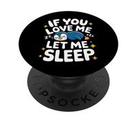 Pingouin, si tu m'aimes, Laisse-Moi Dormir PopSockets PopGrip Adhésif