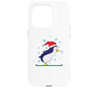 Pingouin Ski à Noël Coque pour iPhone 15 Pro