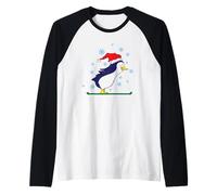 Pingouin Ski à Noël Manche Raglan
