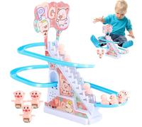 Pingouin Slide Track - Jouet De Montagnes Russes Animales, Jeu De Jeu De Race Penguin | Ensemble De Cadeaux De Diapositives De Pingouin De Noël, Jeu De Rampe Animale Interactive, Jouet De Montagne