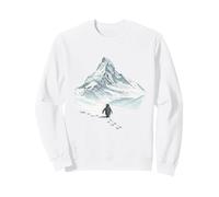 Pingouin Solitaire Marchant vers la Montagne désorienté mais Pourquoi Sweatshirt