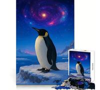 Pingouin sous Un Ciel Cosmique Puzzle de 1000 pièces pour Adultes pour développer la logique et la précision Jeu de réflexion Découpe précise Cadeau élégant (50x75cm)