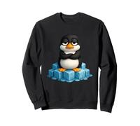 Pingouin Sur Glaçons Cartoon Lover Drôle Mignon Fatigué Penguin Sweatshirt