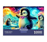 Pingouin Trio 1000 Piece Precise Interlocking Pingouins Patinage Jigsaw for Teens Digital Detox Frameable Puzzle Stay at Home Fun Limited Edition 70x50cm/1000pcs