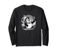 Pingouin UFO Selfie Funny Penguin Lover Manche Longue