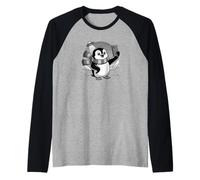 Pingouin UFO Selfie Funny Penguin Lover Manche Raglan