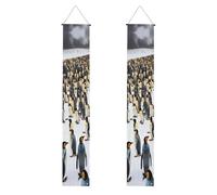Pingouins dans la neige Imprimer Plusieurs occasions À accrocher n'importe où Bannière Décoration Célébrations Fournitures de fête de fin d'études