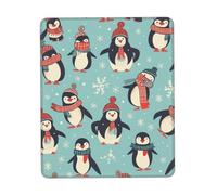 Pingouins De Noël d'hiver Tapis De Souris Gaming Confort Mousepad Résistant À Usure Mouse Pad pour Maison Travail Ordinateur 25X30Cm