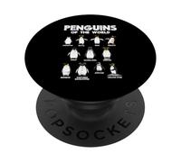 Pingouins du Monde - Adorables Animaux - pour Hommes, Femmes, Enfants et Jeunes PopSockets PopGrip Adhésif